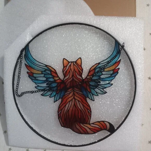 NWT Angel Cat Sun Catcher 10 inches diameter - Picture 3 of 5